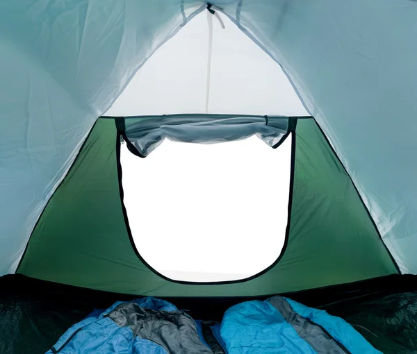 Camp tent inside — Stock Photo, Image