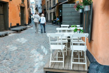 Ücretsiz Cafe masa Avrupa kenti sokak