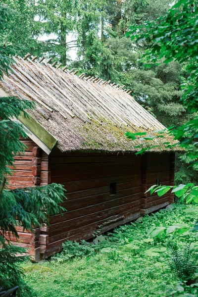 Campo sueco en verano. Antigua casa tradicional —  Fotos de Stock