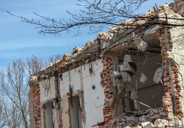 Разрушенный Дом Руины Разрушенные Стены — стоковое фото