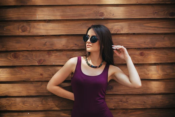 Beautiful girl poses for camera — Stock Photo, Image