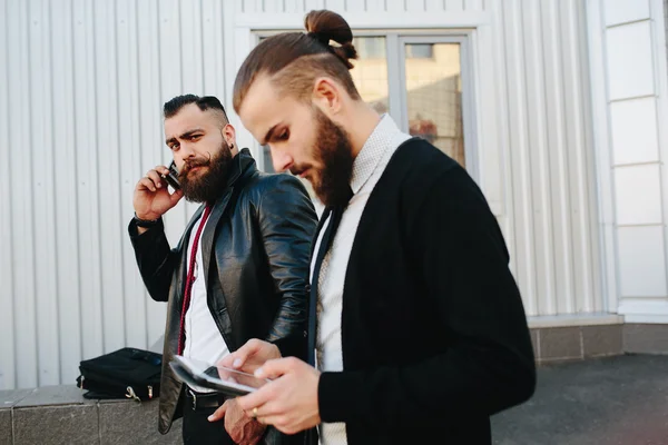 Two businessman at work — Stock Photo, Image