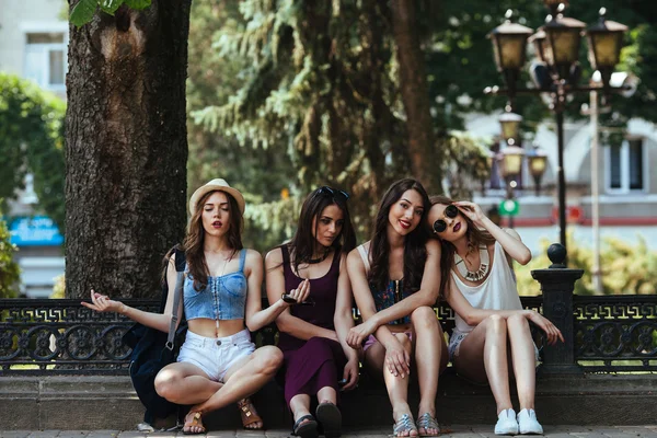 Four beautiful young girls — Stock Photo, Image