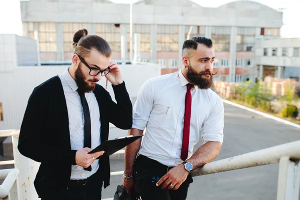 Two businessman at work — Stock Photo, Image