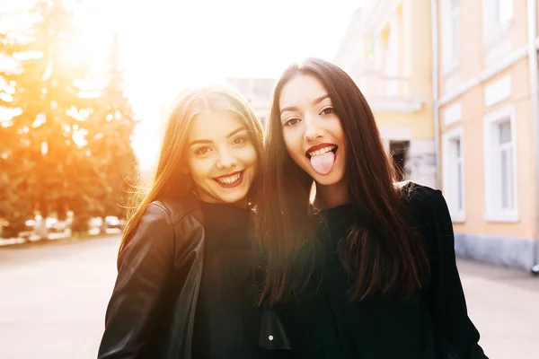Dos chicas jóvenes adultas — Foto de Stock