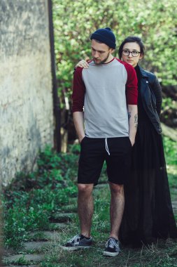 Genç güzel poz Çift