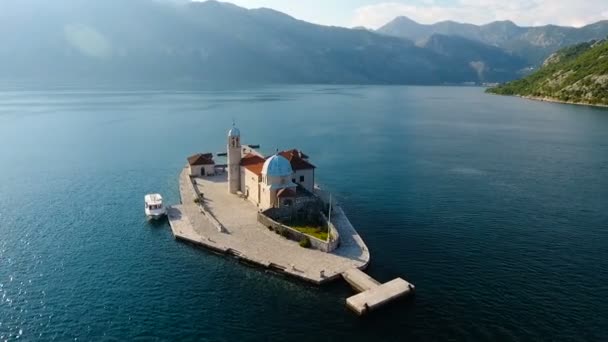 Montenegro, bay air shooting — Stock Video