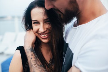 yakın açıyla güzel Çift