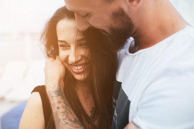 yakın açıyla güzel Çift