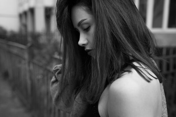 young beautiful girl posing on camera