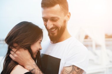 yakın açıyla güzel Çift