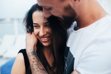 yakın açıyla güzel Çift