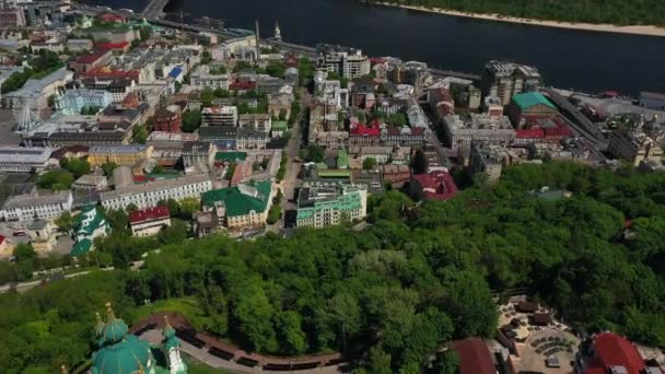 Vue aérienne de la place Sofia et de la place Mykhailivska — Video