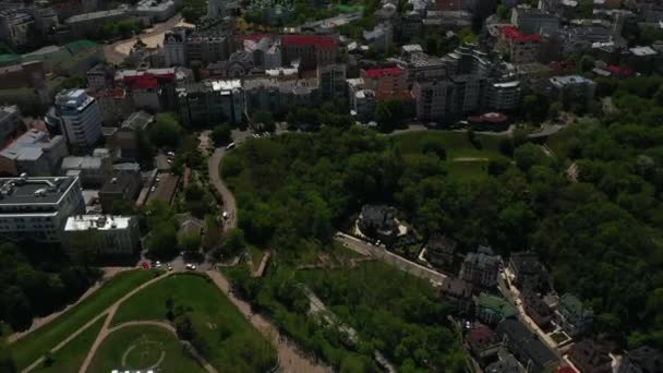 Vista aérea de la Plaza Sofía y la Plaza Mykhailivska — Vídeos de Stock