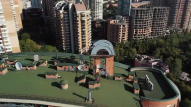 Kiev 'in güzel bir bölgesi. Kiev, Ukrayna 'da hava manzarası