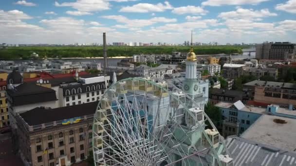 Kyiv Podil. Sözleşme Meydanı, Kiev, Ukrayna — Stok video