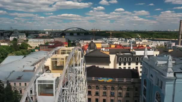 Kyiv Podil. Náměstí smluv, Kyjev, Ukrajina — Stock video