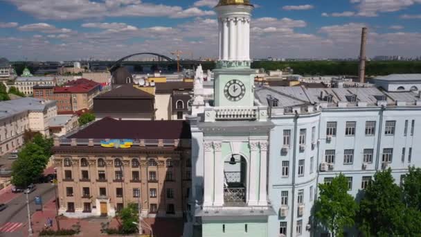 Kijów Podil. Plac Kontraktów, Kijów, Ukraina — Wideo stockowe