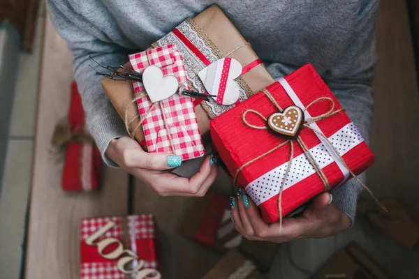A lot of gifts on Valentine's Day — Stock Photo, Image