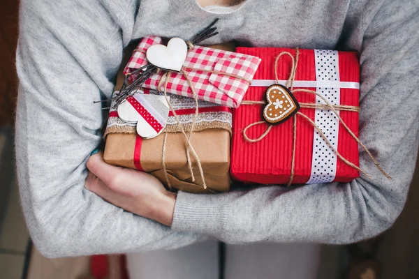 A lot of gifts on Valentine's Day — Stock Photo, Image