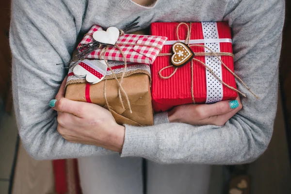 A lot of gifts on Valentine's Day — Stock Photo, Image