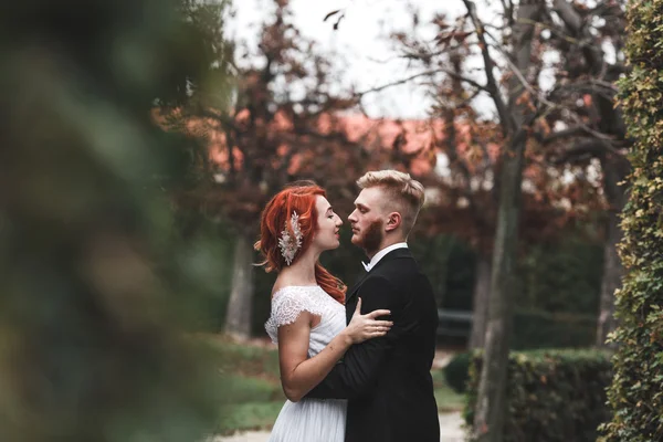 Matrimonio coppia in città — Foto Stock