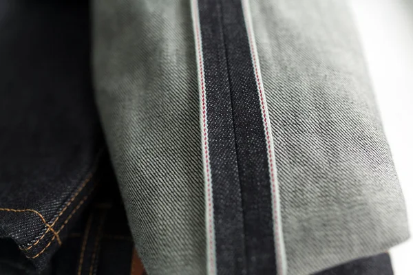 Selvedge denim jeans — Stock Photo, Image