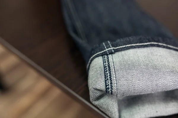 Selvedge jeans jeans closeups — Fotografia de Stock