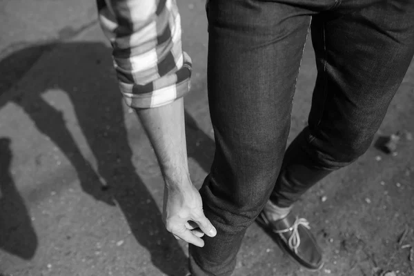 Confident man posing in selvedge  jeans — Stock Photo, Image