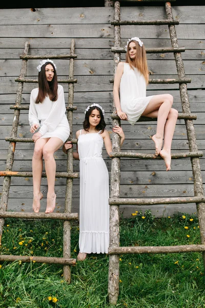 Three beautiful girls — Stock Photo, Image