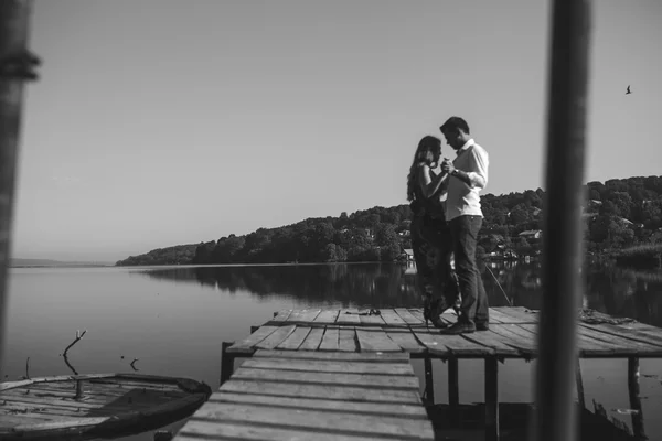 Casal em ervilha — Fotografia de Stock