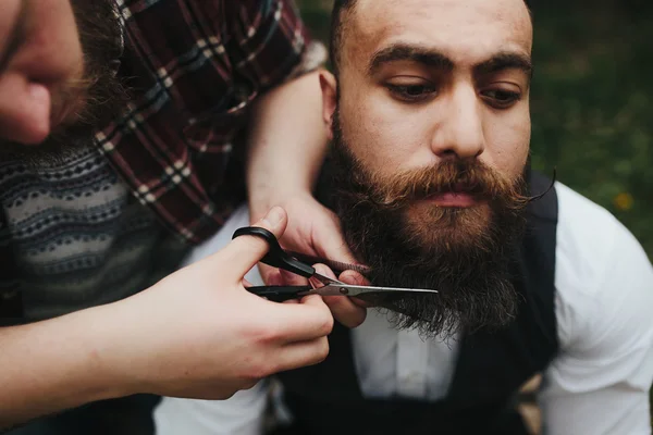 床屋剃って髭の男 — ストック写真