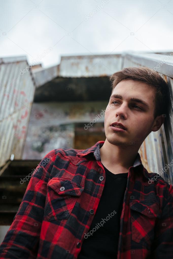 man stand in an abandoned building