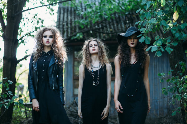 Three vintage witch go to the Sabbat