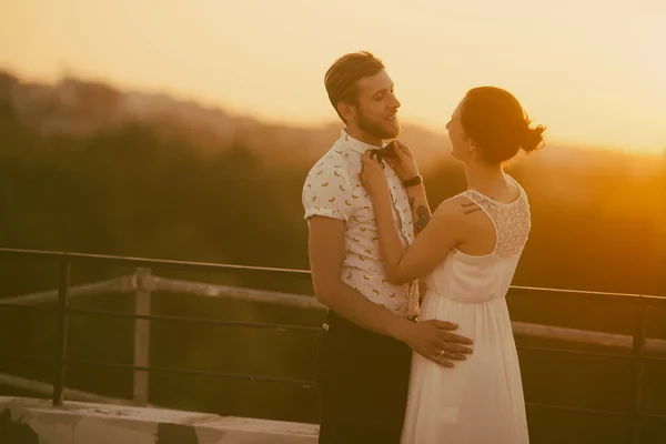 Bella coppia in città — Foto Stock