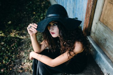 Vintage kadın cadı olarak