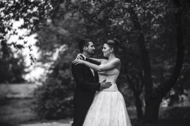 Poz güzel düğün çifti