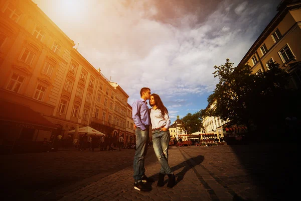 Par ha kul i staden — Stockfoto