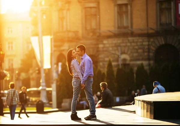 Par ha kul i staden — Stockfoto