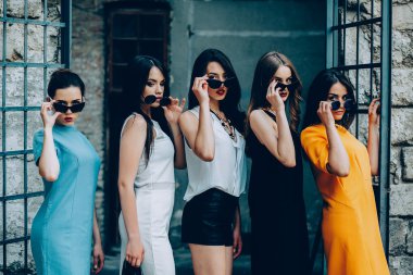 Şehrin beş genç güzel kız