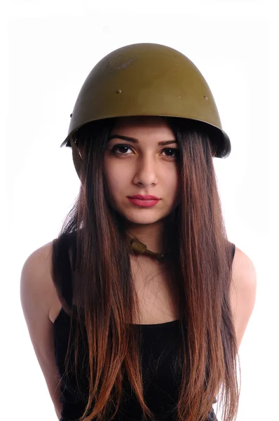 Kask ile şirin kız