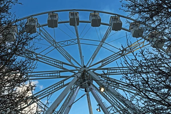 Ein Riesenrad Zentrum Von Bristol Großbritannien Der Abenddämmerung — Stockfoto