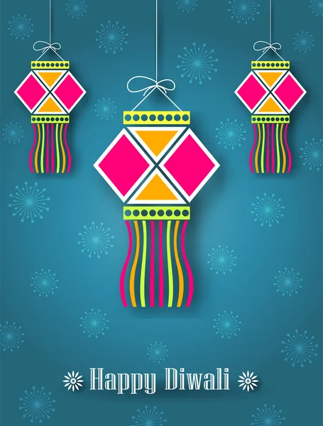 Hanging Diwali Lamps (Kandil) — Stock Vector