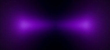 Koyu mor bir gradyan ve kumlu bir dokuya sahip soyut dijital arkaplan, iki gizemli, köşegen ışık demeti tarafından aydınlatılıyor..