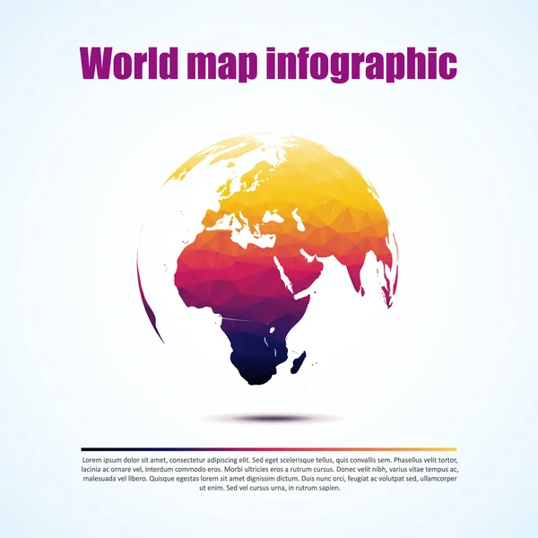 Mapa světa a typografie — Stockový vektor