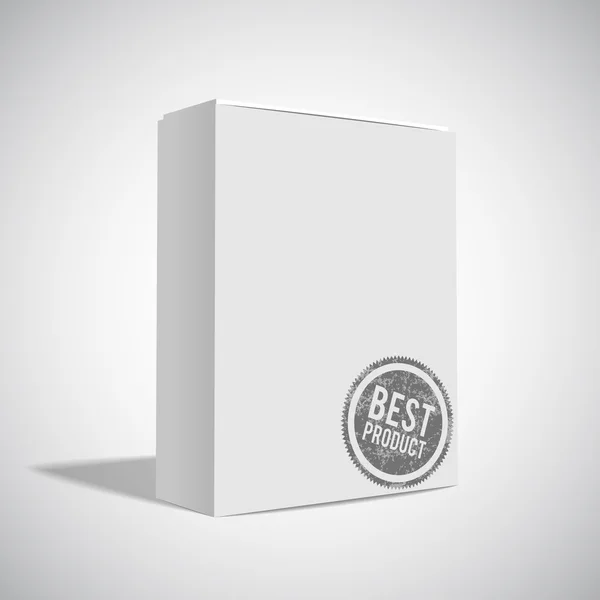 Caja de paquete blanco — Vector de stock