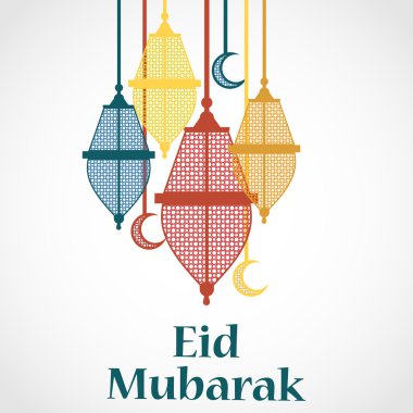 Eid Mubarak kutlamalar kartı