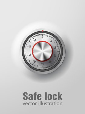 Safe combination lock wheel clipart