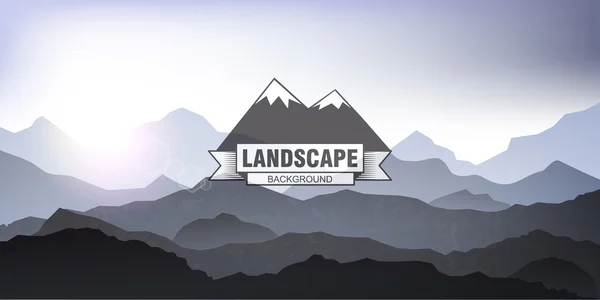 Landscape mountain background — Stock Vector