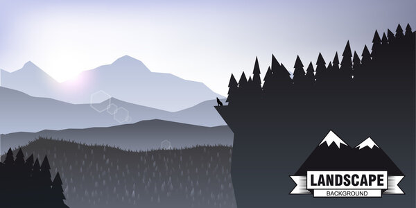 Landscape mountain background